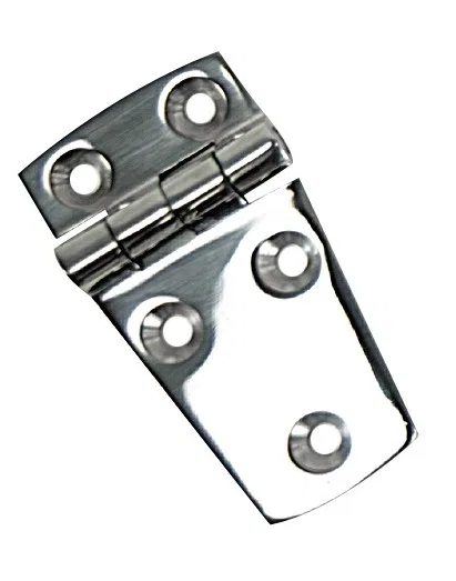 6007C – WHITECAP IND Boat Door Hinge, Short Side Plate Hinge 2-1/4 Inch Length x 1-1/2 Inch Width Silver Stainless St...